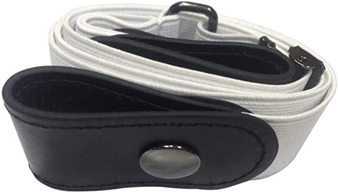 Buckleless Belts | White