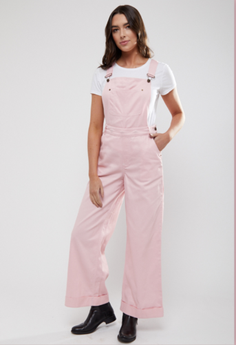 Lindy Bop Leigh Pink Dungarees | Size 16