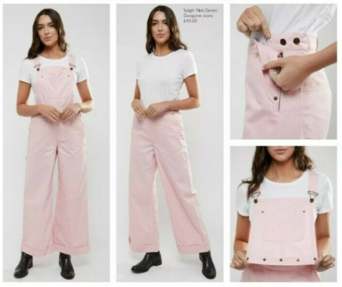 Lindy Bop Leigh Pink Dungarees | Size 20