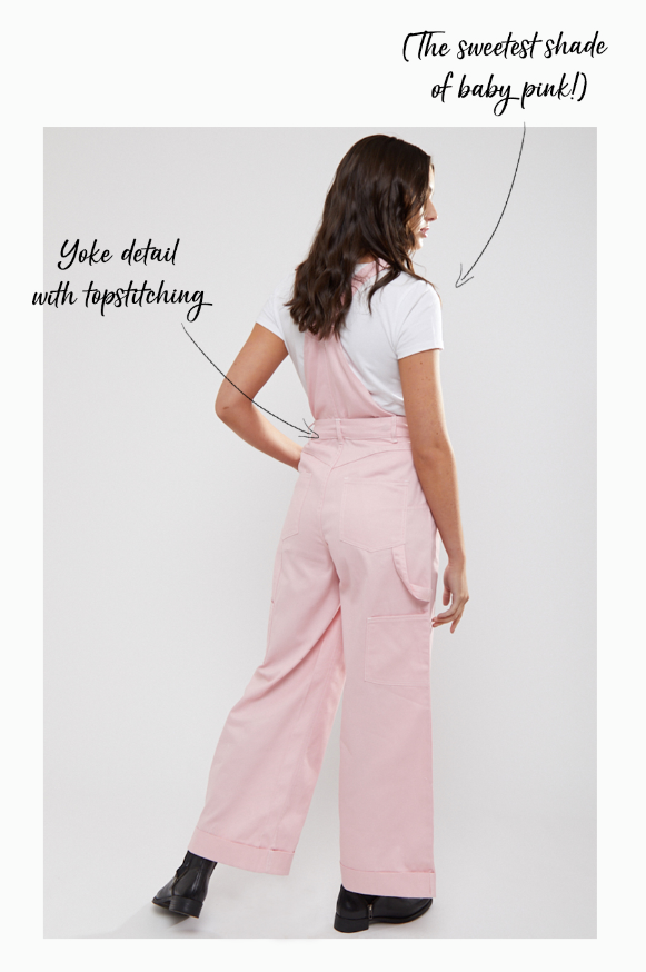 Lindy Bop Leigh Pink Dungarees | Size 20