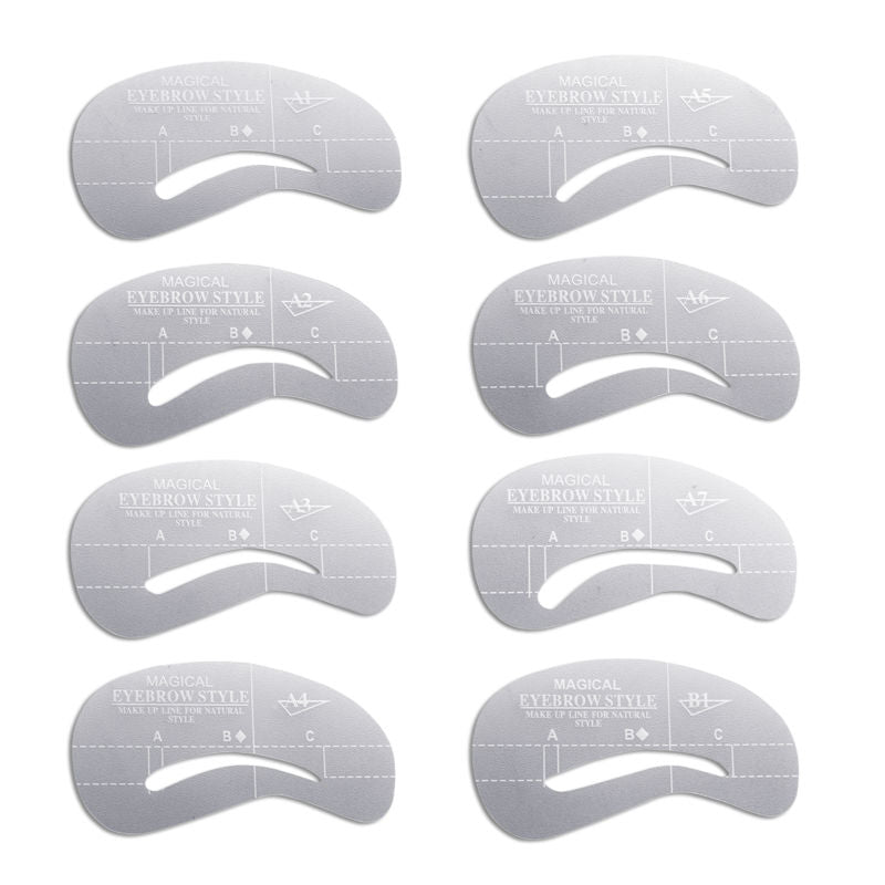 8 Set Eyebrow Stencls