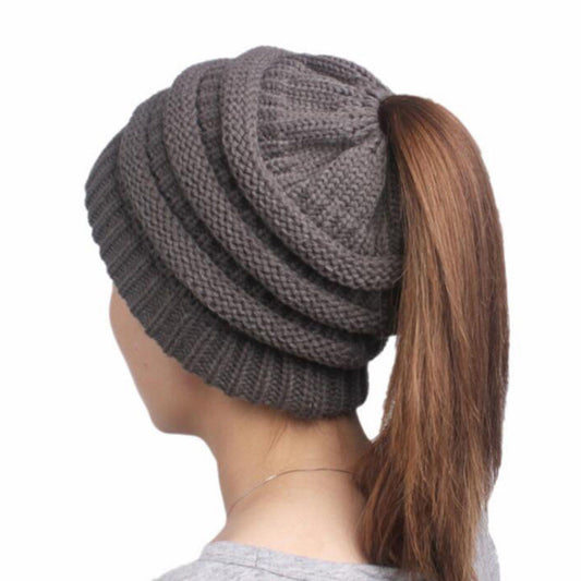 Beanie Ponytail | Grey