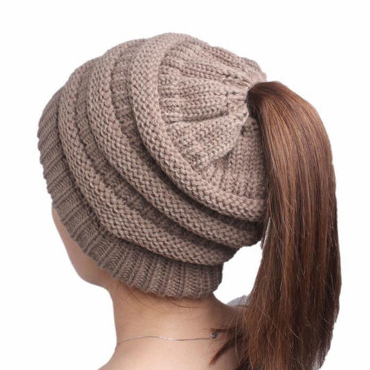 Beanie Ponytail | Khaki
