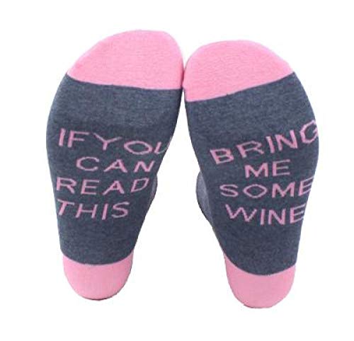 Novelty Socks | Navy/Baby Pink (Bring Me Wine)