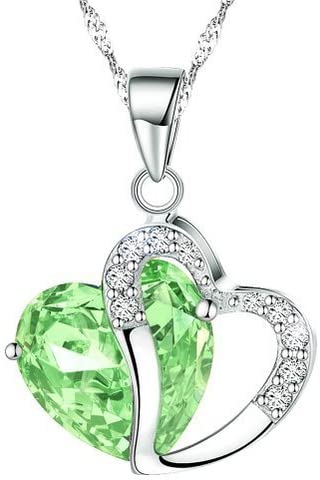 Heart Necklace | Light Green