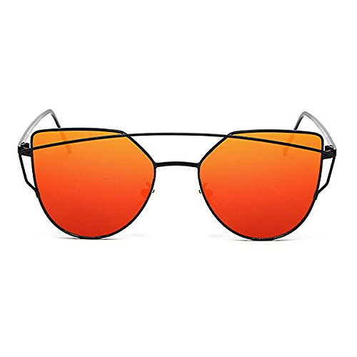 Cat Eye Black Frame Red Lens