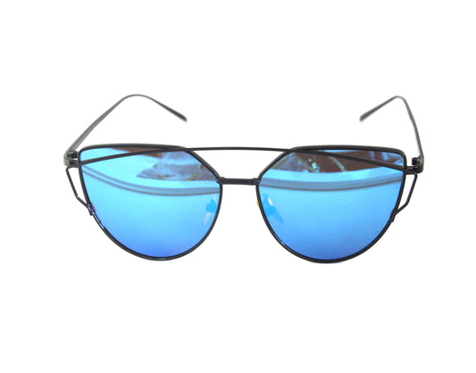 Cat Eye Black Frame Blue Lens