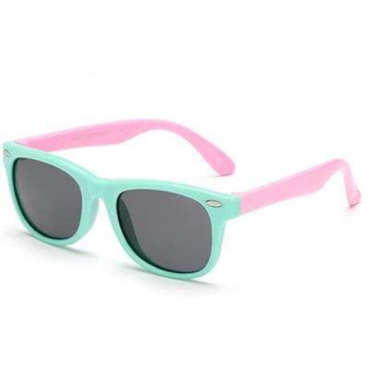 Kids Glasses | Tinted | Green Frame Pink Arms