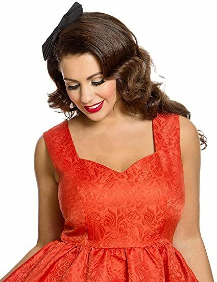 Lindy Bop Marcella Burnt Orange Dress Set With Jacket | Size 12