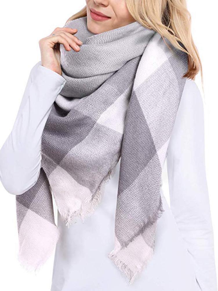 Winter Scarf | 8 | Grey + White