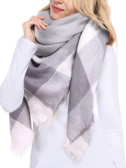 Winter Scarf | 8 | Grey + White